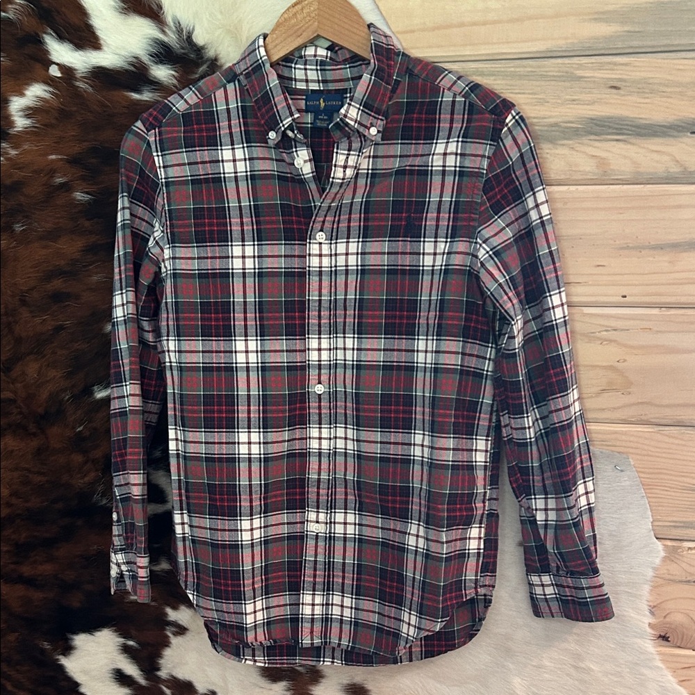 Polo Ralph Lauren Red and Green Plaid Shirt